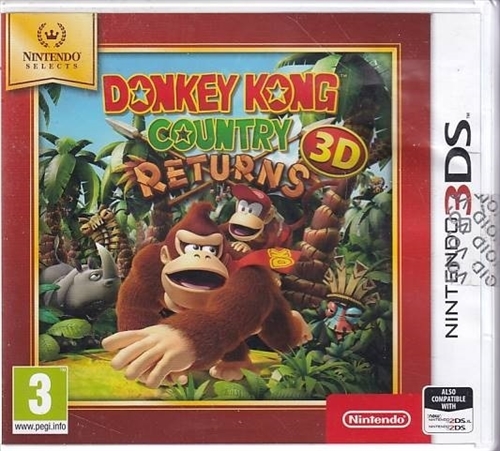 Donkey Kong Country Returns 3D - Nintendo Selects - Nintendo 3DS Spil - (A Grade) (Genbrug)